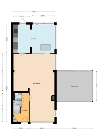 Floorplan - Oranjelaan 34, 2411 VZ Bodegraven